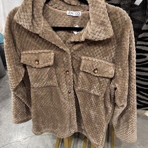 Jen & Co. Tan Teddy Jacket for Women